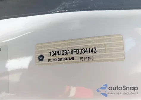 2015 Jeep Compass Sport from USA, damaged, VIN 1C4NJCBA8FD334143